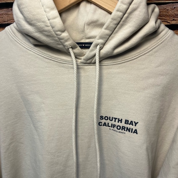 Brandy Melville Cream South Bay California Surf Hoodie (048) - Picture 3 of 10